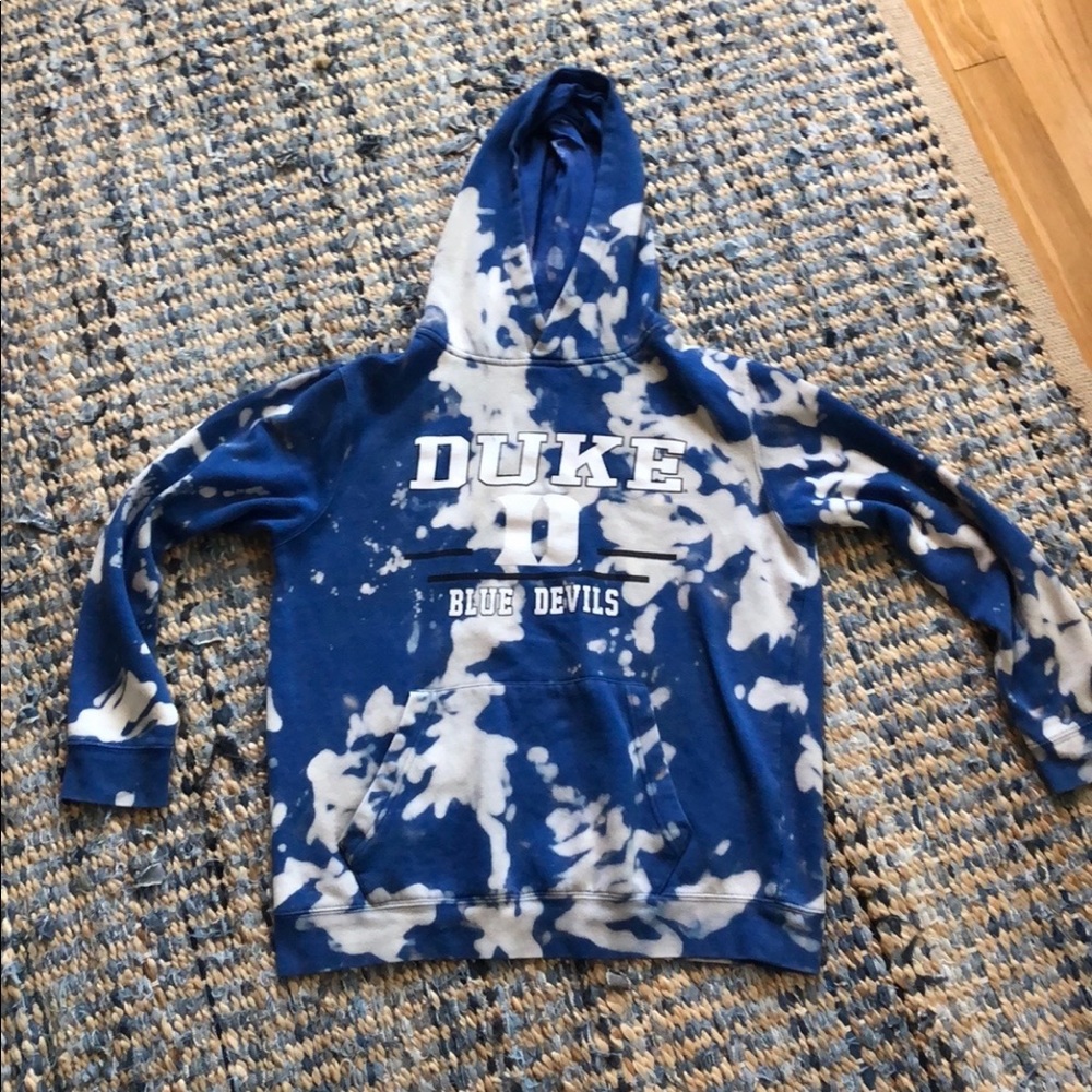 duke bleached blue sweatshirt
